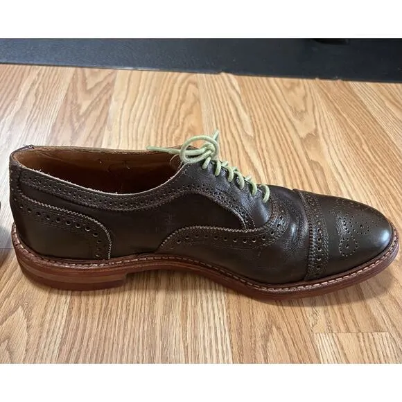 Allen Edmonds STRANDMOK Men's Leather Dainite Bottoms US 11 D Brown England