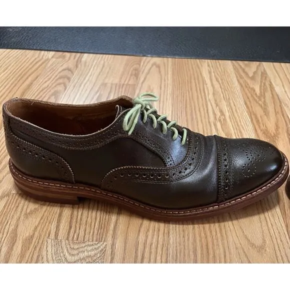 Allen Edmonds STRANDMOK Men's Leather Dainite Bottoms US 11 D Brown England