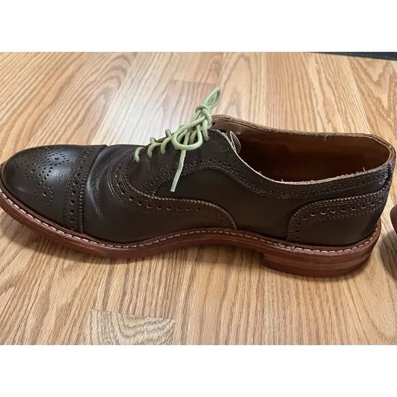 Allen Edmonds STRANDMOK Men's Leather Dainite Bottoms US 11 D Brown England