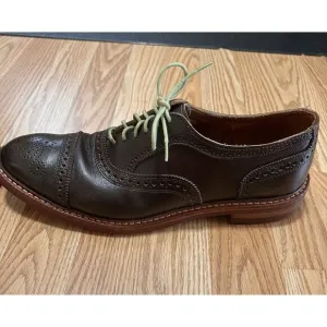 Allen Edmonds STRANDMOK Men's Leather Dainite Bottoms US 11 D Brown England