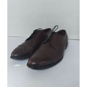 Allen Edmonds Style Dress Shoes Leather Oxfords Cap Toe Brown 10K‎