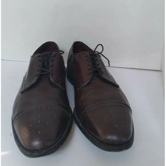 Allen Edmonds Style Dress Shoes Leather Oxfords Cap Toe Brown 10K‎