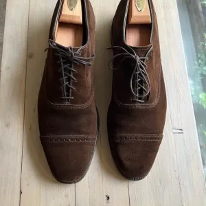 Allen Edmonds Suede Byron Cap Toe Brown Oxfords. Size 15