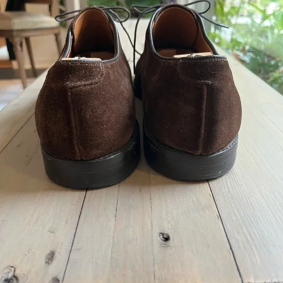 Allen Edmonds Suede Byron Cap Toe Brown Oxfords. Size 15