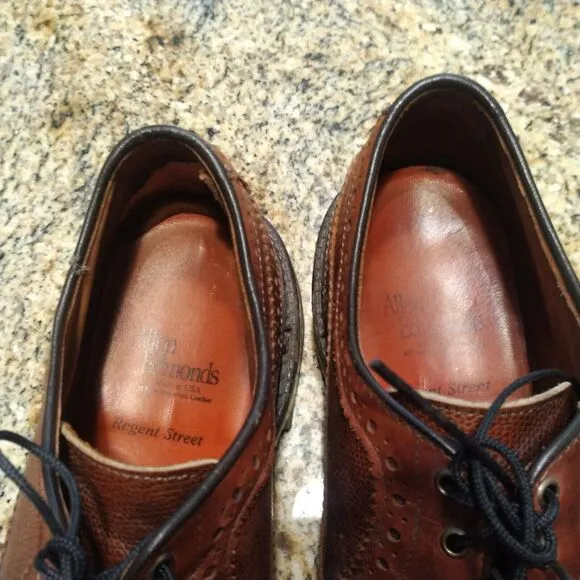 Allen Edmonds sz 10 D Regent Street men’s Oxfords Brown Wingtip Made in USA