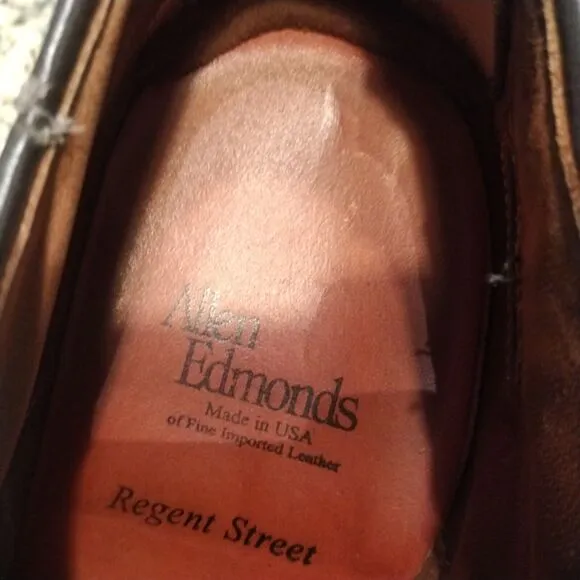 Allen Edmonds sz 10 D Regent Street men’s Oxfords Brown Wingtip Made in USA
