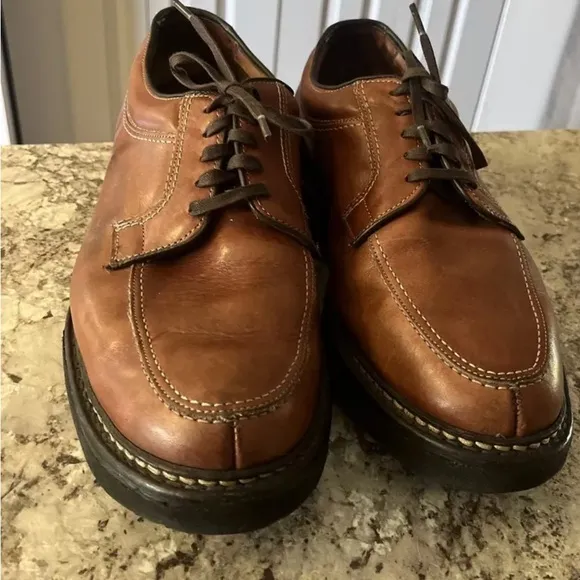 Allen Edmonds Wilbert Split Toe Oxfords Men’s 10 3E 1951‎ Tan Brown Leather USA