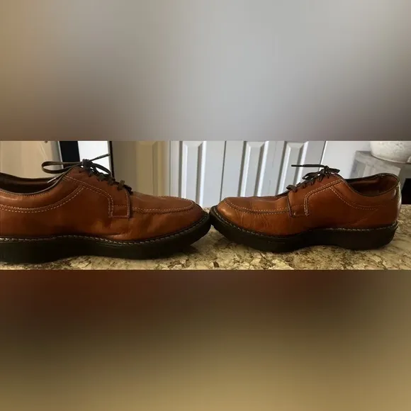 Allen Edmonds Wilbert Split Toe Oxfords Men’s 10 3E 1951‎ Tan Brown Leather USA
