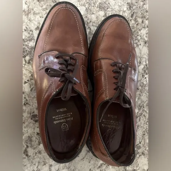 Allen Edmonds Wilbert Split Toe Oxfords Men’s 10 3E 1951‎ Tan Brown Leather USA