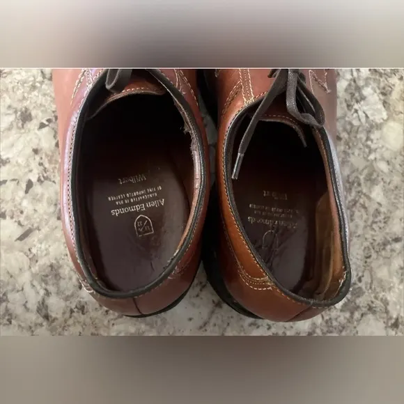 Allen Edmonds Wilbert Split Toe Oxfords Men’s 10 3E 1951‎ Tan Brown Leather USA