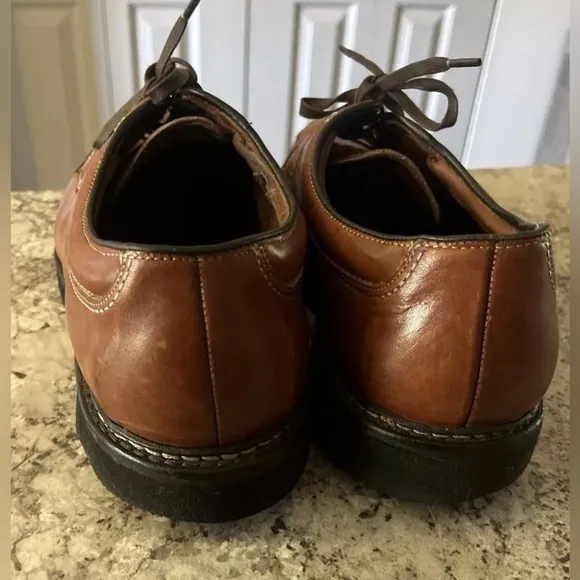 Allen Edmonds Wilbert Split Toe Oxfords Men’s 10 3E 1951‎ Tan Brown Leather USA
