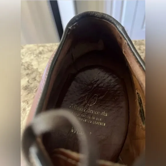 Allen Edmonds Wilbert Split Toe Oxfords Men’s 10 3E 1951‎ Tan Brown Leather USA