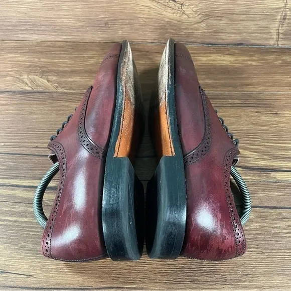 Allen Edmonds Yorktown Red Leather Cap Toe Oxfords. Dress Shoes Men’s Size 9.5