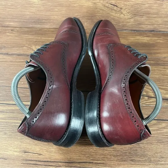 Allen Edmonds Yorktown Red Leather Cap Toe Oxfords. Dress Shoes Men’s Size 9.5