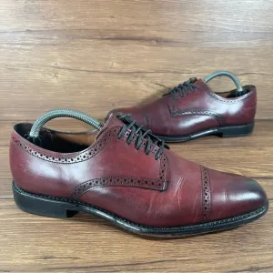 Allen Edmonds Yorktown Red Leather Cap Toe Oxfords. Dress Shoes Men’s Size 9.5