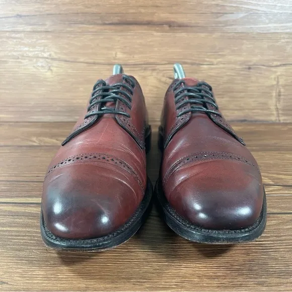 Allen Edmonds Yorktown Red Leather Cap Toe Oxfords. Dress Shoes Men’s Size 9.5