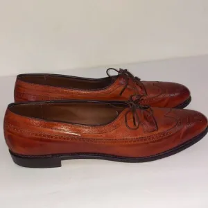 Allen Edmonds Amherst Cognac Wingtip Oxfords Sz 10 AAAA