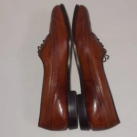Allen Edmonds Amherst Cognac Wingtip Oxfords Sz 10 AAAA