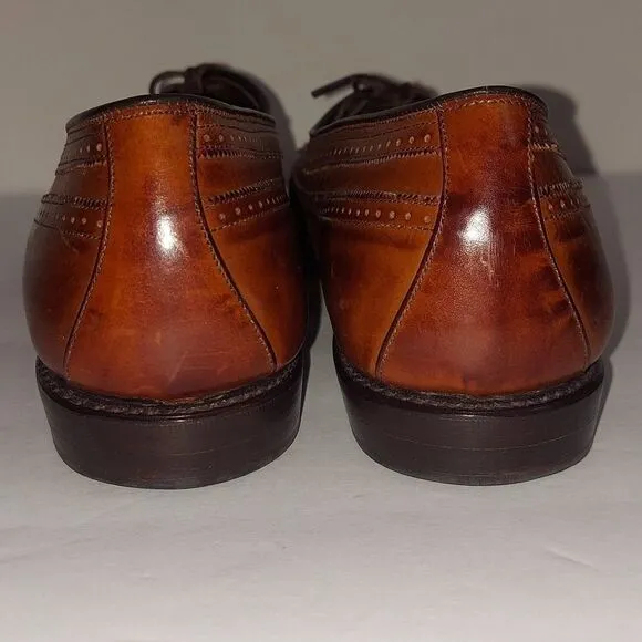 Allen Edmonds Amherst Cognac Wingtip Oxfords Sz 10 AAAA