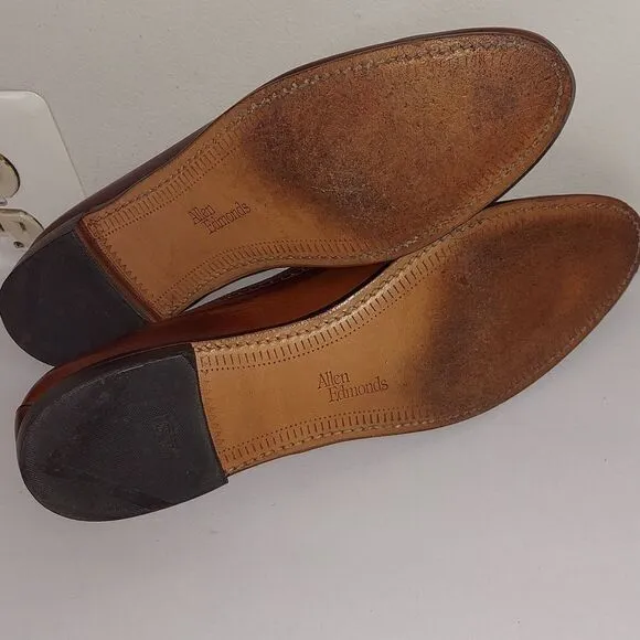 Allen Edmonds Amherst Cognac Wingtip Oxfords Sz 10 AAAA