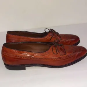Allen Edmonds Amherst Cognac Wingtip Oxfords Sz 10 AAAA