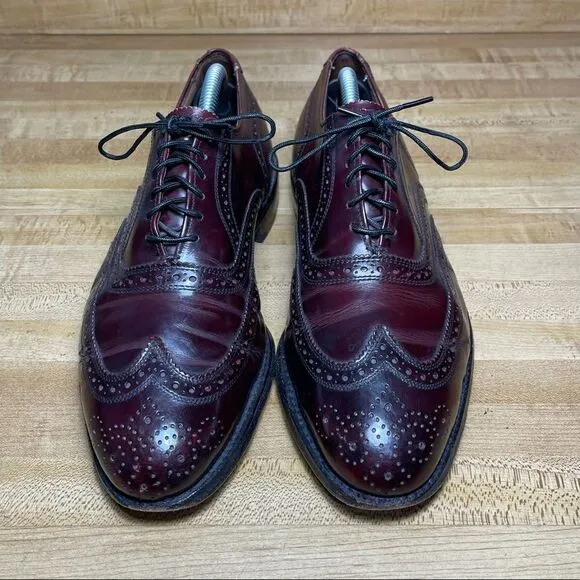 Allen Edmonds Lloyd Wingtip Shoes Oxford Size 8.5E