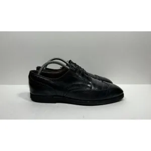 Allen Edmonds Lombard Dress Shoes Mens Size 8 E Black Wingtip Derby Oxfords