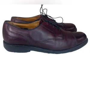 Allen Edmonds Fairgate Burgundy Leather Cap Toe Oxfords Mens 8 D Shoes