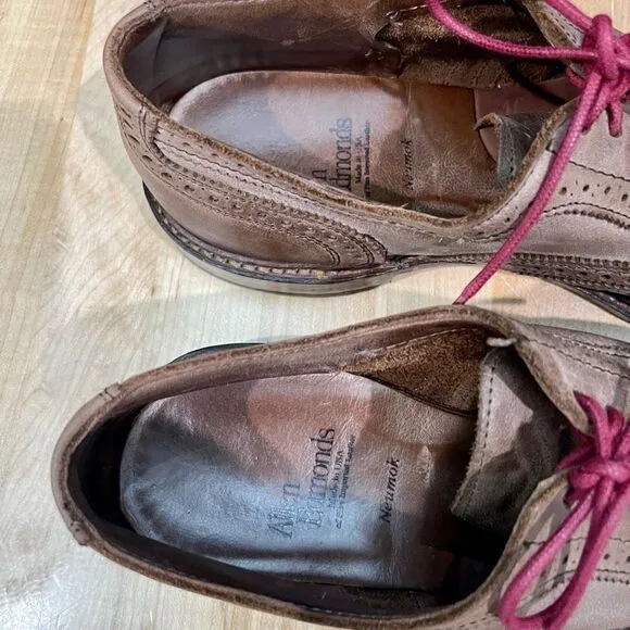 Allen Edmonds NEUMONK Brown Brogue Wingtip Oxfords. Size 9.5 (3E).