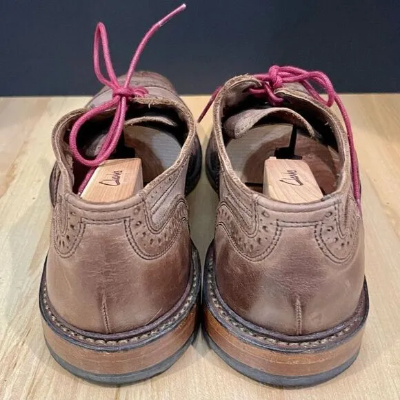 Allen Edmonds NEUMONK Brown Brogue Wingtip Oxfords. Size 9.5 (3E).