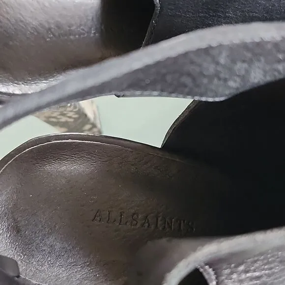 All Saints Leather Slingback Heels