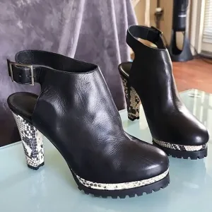 All Saints Leather Slingback Heels