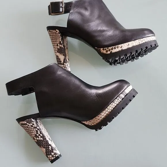 All Saints Leather Slingback Heels
