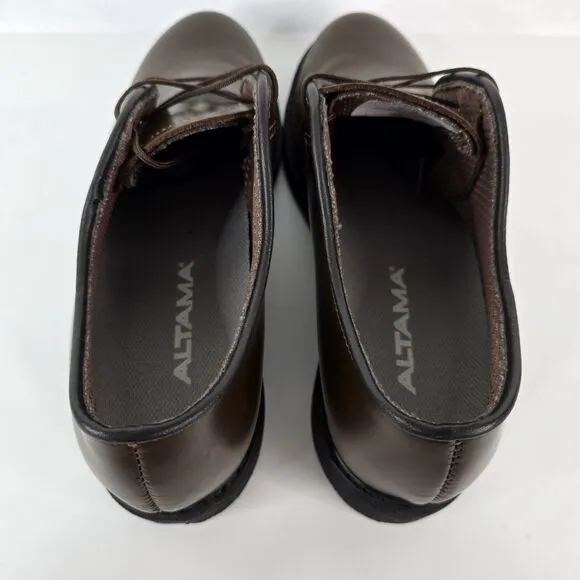 Altama O2 Oxford Leather 609314 Womens Brown Oxfords Plain Toe Shoes Size 8M