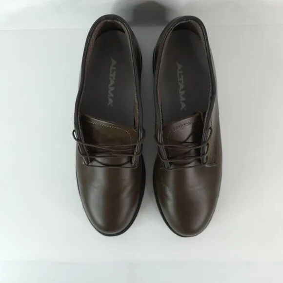 Altama O2 Oxford Leather 609314 Womens Brown Oxfords Plain Toe Shoes Size 8M