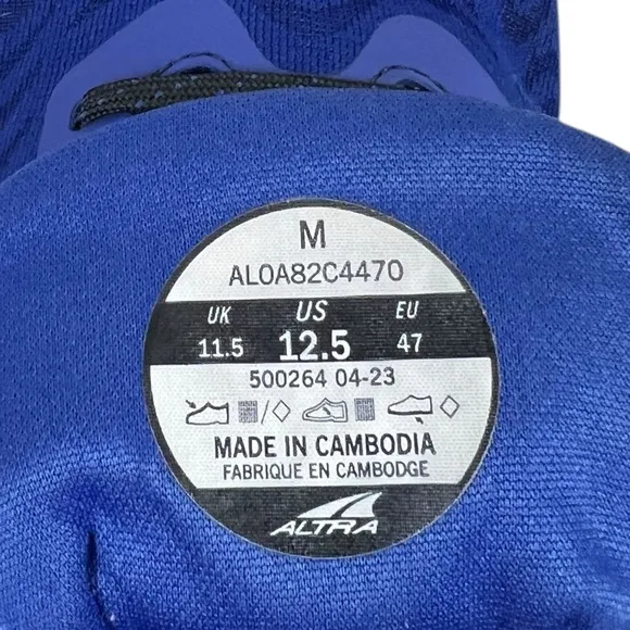 Altra Shoes Mens US 12.5 Torin 7 Sneakers Road Running Athletic AL0A82C4470 Blue