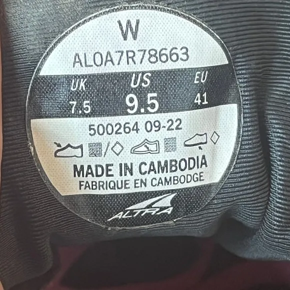 Altra Torin 6 Road Running Shoes Pink Black Womens 9.5 UK 7.5 EU 41