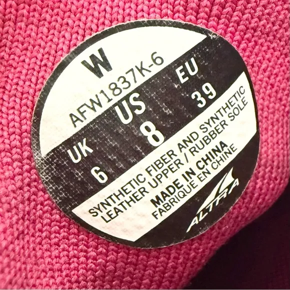 Altra Torin Knit 3.5 Zero Drop Running Shoes Pink Women’s Sz 8