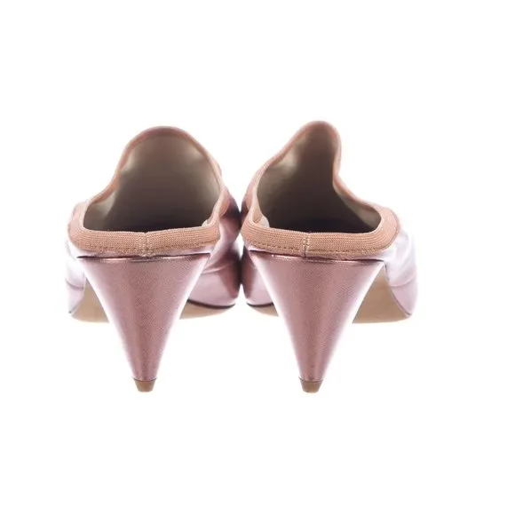 ALUMNAE Pink Leather Mules Size: 10 | IT 40