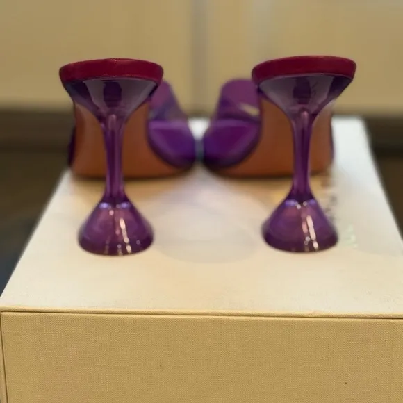 Amina Muaddi Lupita heel Purple