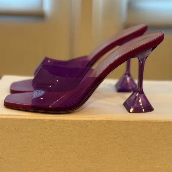 Amina Muaddi Lupita heel Purple