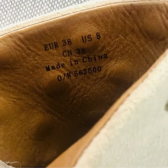 &amp; Other Stories Nude Tan Pearl Studded Block Heel Slide Mules Size 8 (38)