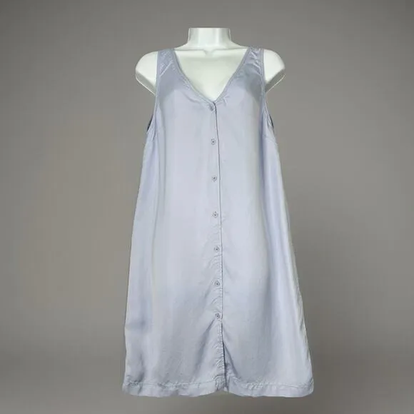 &amp; Other Stories Womens Dress S Lavender Purple Eco Cupro Button Slip Minimalist