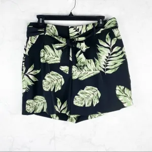 [Ann Taylor] Palm Tree Leaf Printed Tying Shorts