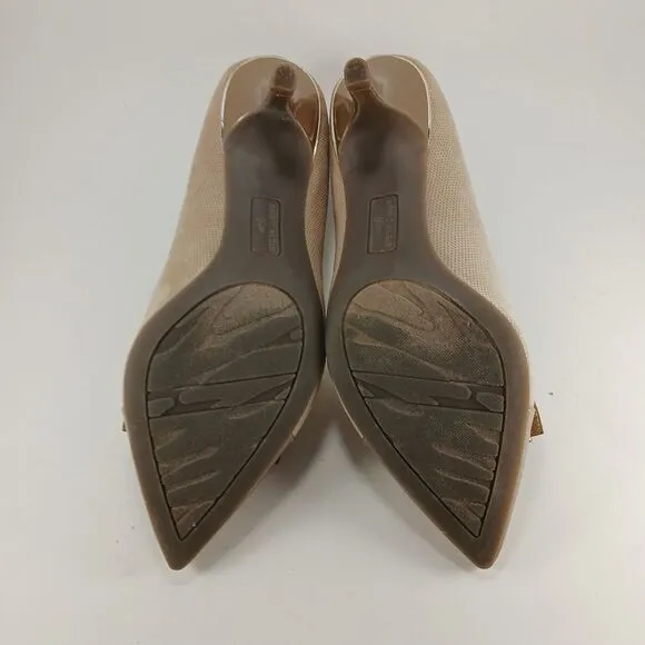 Anne Klein IFlex AkFlouncy Metallic/ Faux Suede Size 8M. NWOT.