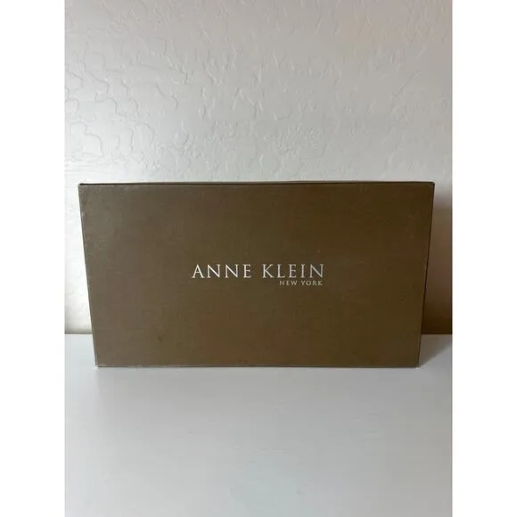 Anne Klein Vintage Suede Fur Lined Heeled Dress Mules Slip On Booties Hollis 7.5