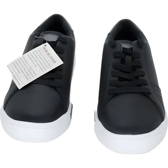 Anodyne Women's Casual Black Sneakers, Wide Black Size 7 US 37W