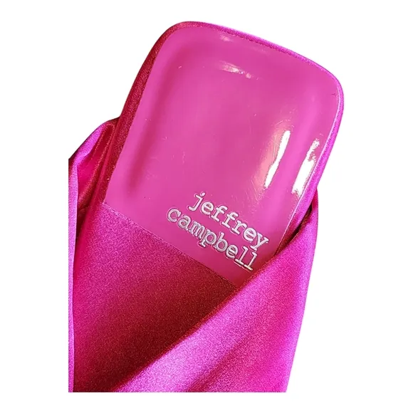 Anthropolgie Jeffrey Campbell Pink Satin Knot Mules - Pointed Toe Flats Size 8
