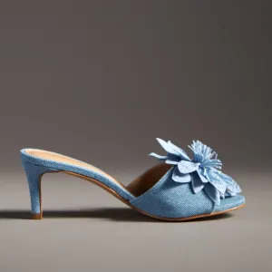 Anthropologie 3D Floral Kitten Heels