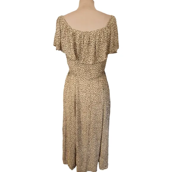 ANTHROPOLOGIE &quot;Bolano&quot; Cheetah Print Midi Dress